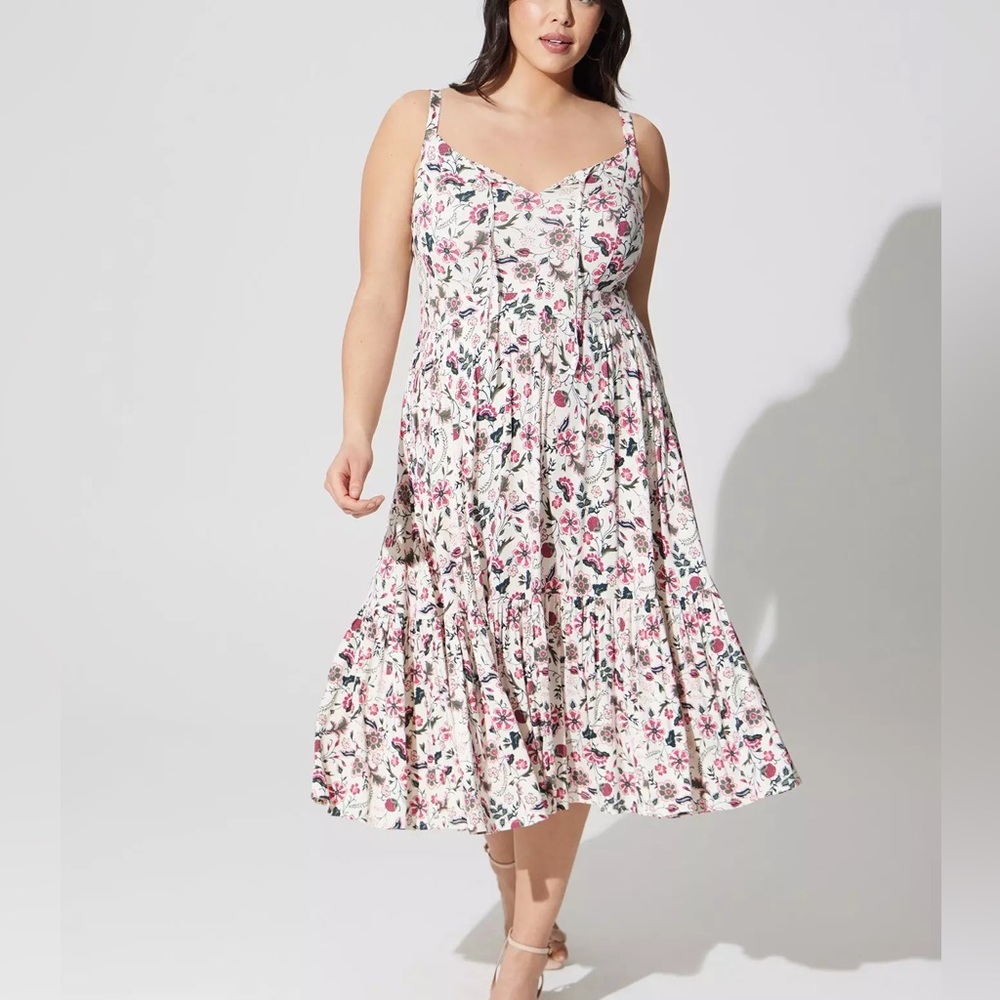 NWT Torrid Floral Super Soft Tie Front Dress Size 2X